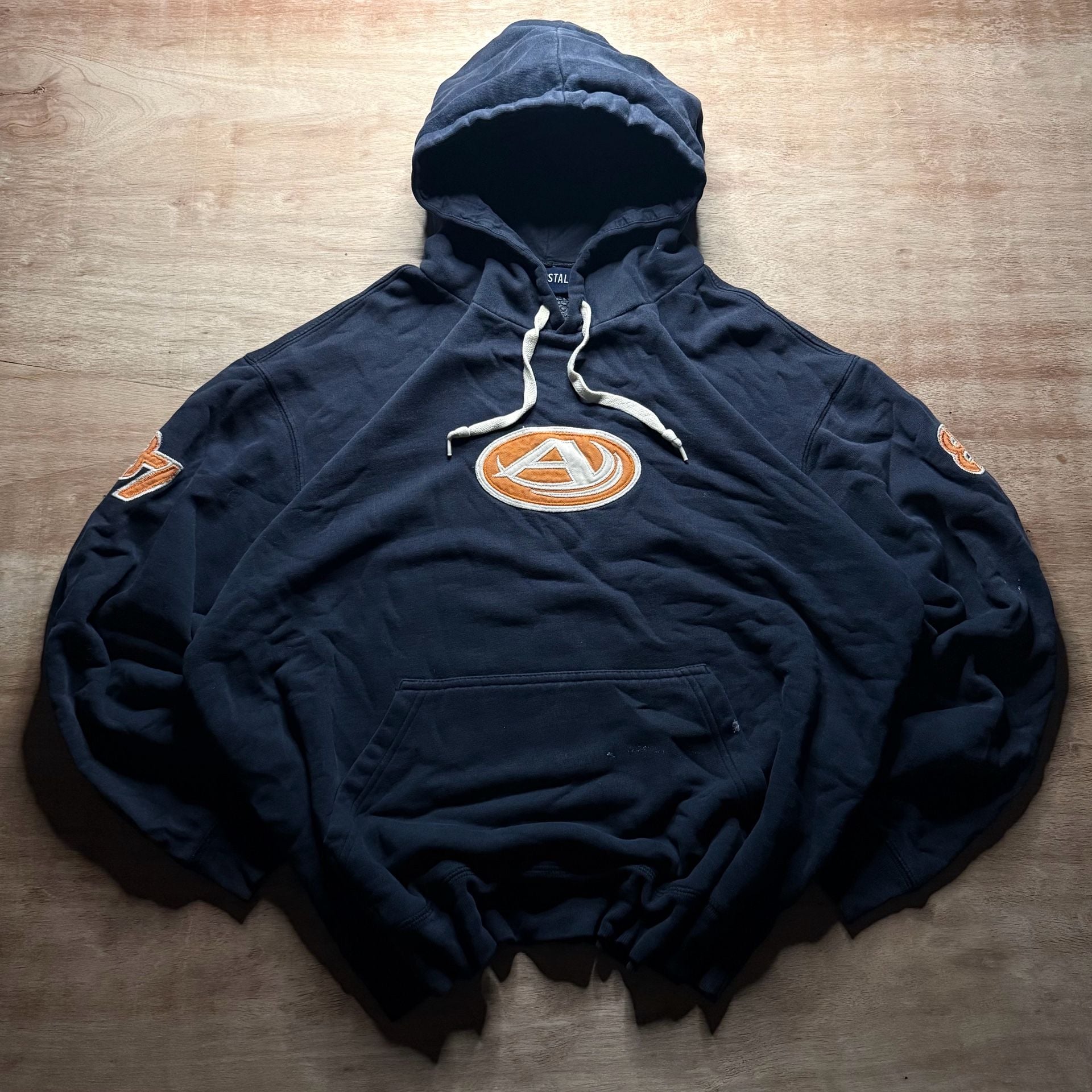 Vintage Aeropostale 87 Logo Hoodie Navy Blue Embroidered Y2K Streetwear 1