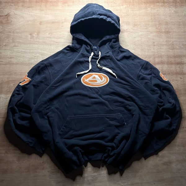 Vintage Aeropostale 87 Logo Hoodie Navy Blue Embroidered Y2K Streetwear