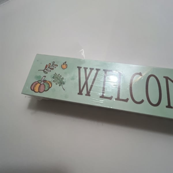 Unbranded Welcome Fall Wood Shelf Sign Autumn Table Decor