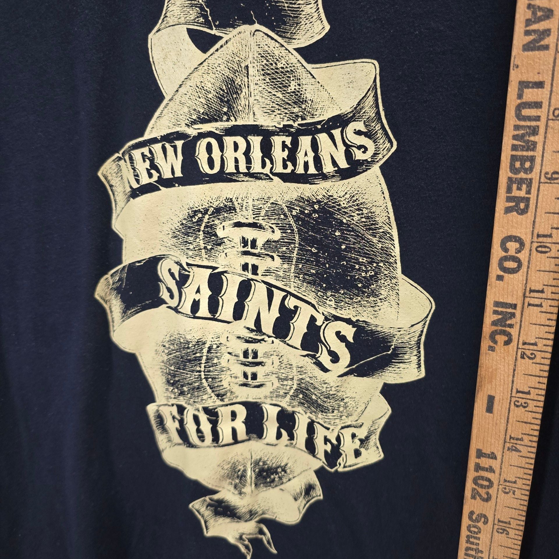 Nike New Orleans Saints T-Shirt Black Graphic 5