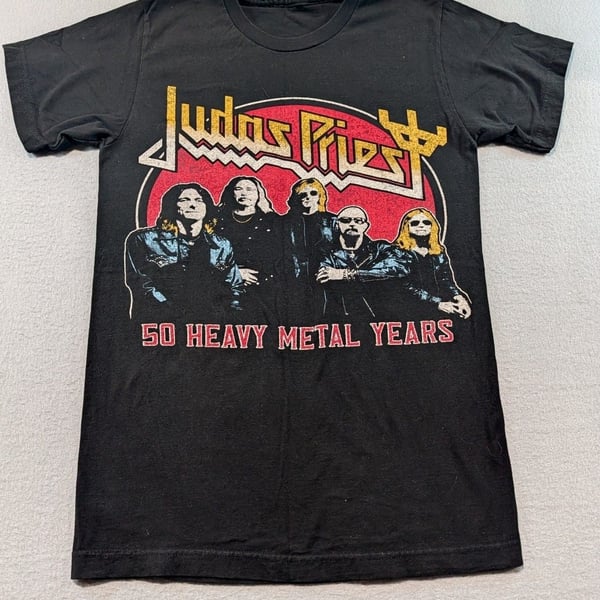 Judas Priest 50 Heavy Metal Years Tour T-Shirt Black Band Merch