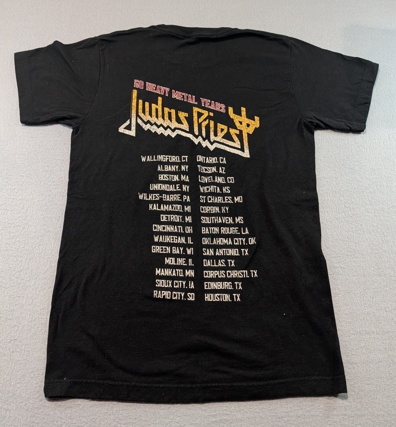 Judas Priest 50 Heavy Metal Years Tour T-Shirt Black Band Merch 5
