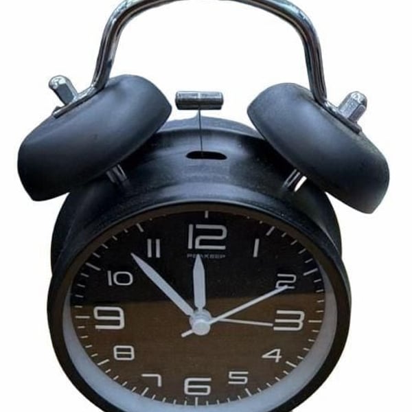 Peakeep Twin Bell Alarm Clock Black