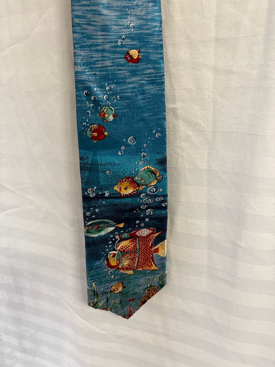 Tabasco Underwater Fish Ocean Silk Tie 2