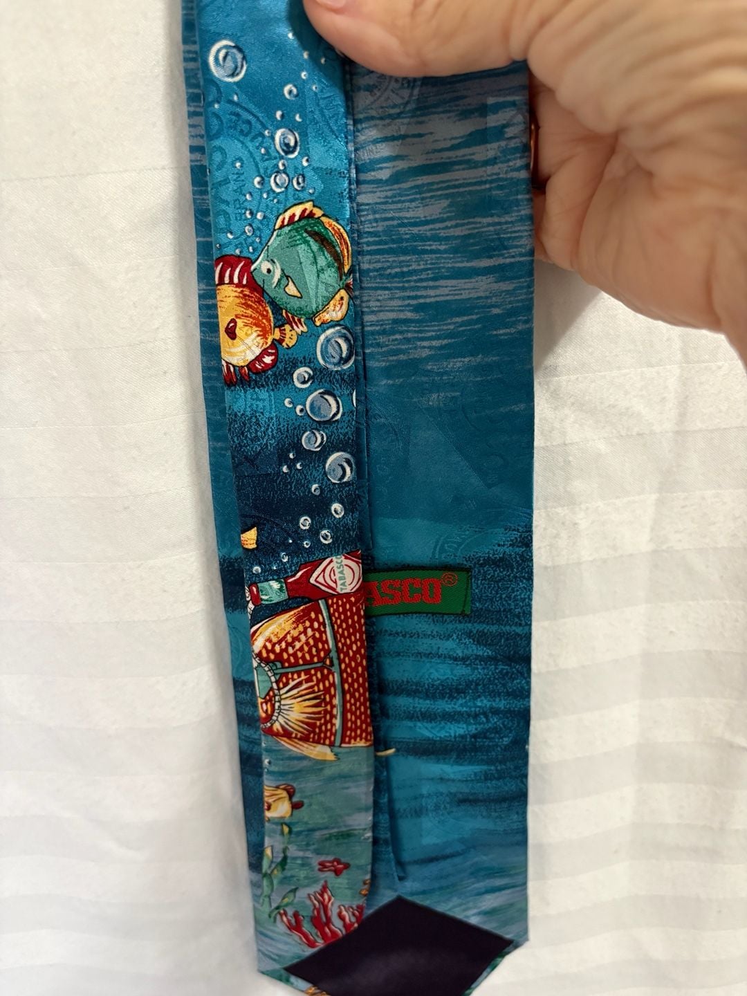 Tabasco Underwater Fish Ocean Silk Tie 3