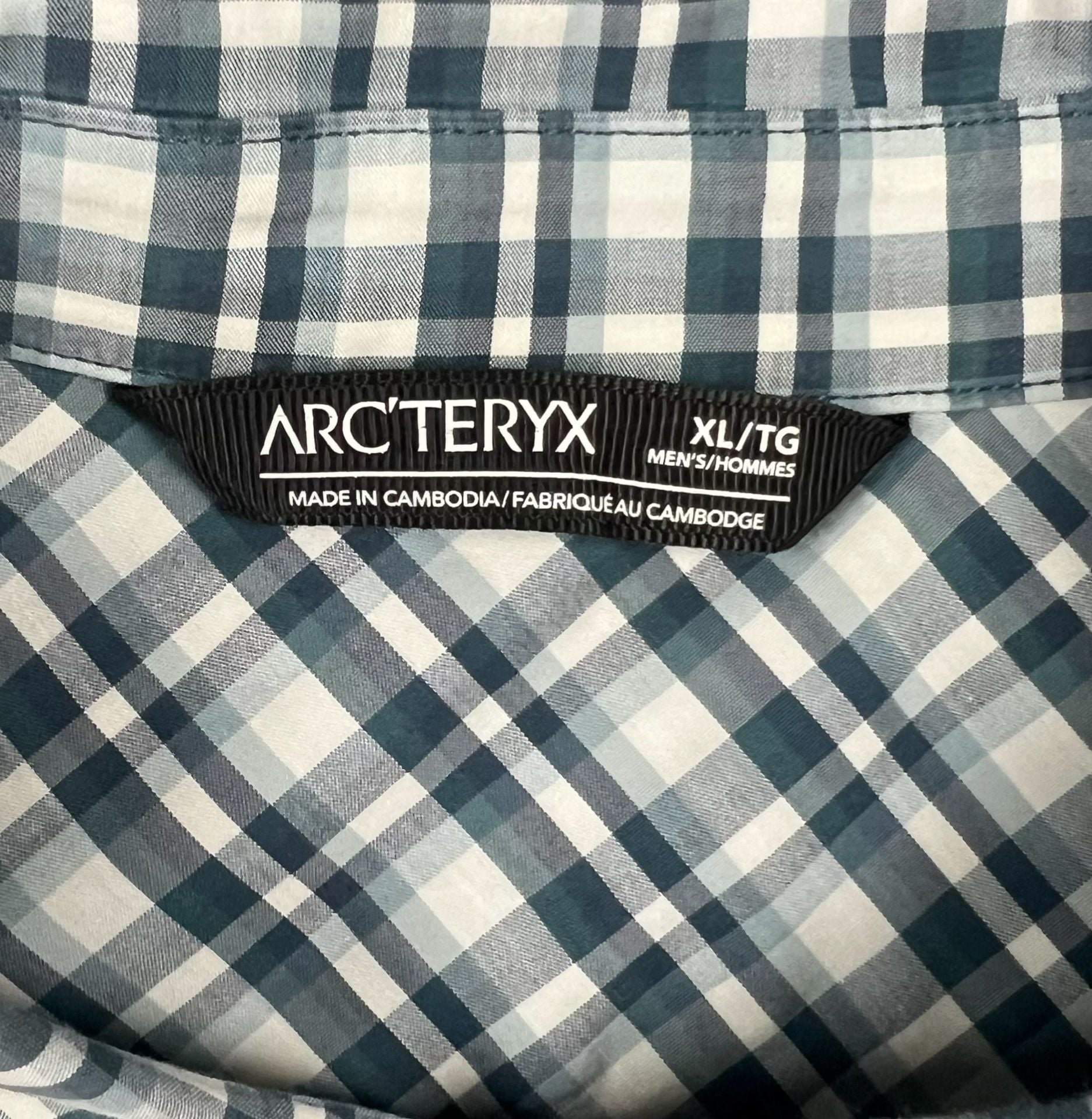 Arcteryx Skyline Plaid Long Sleeve Button Shirt Size XL Blue White 7