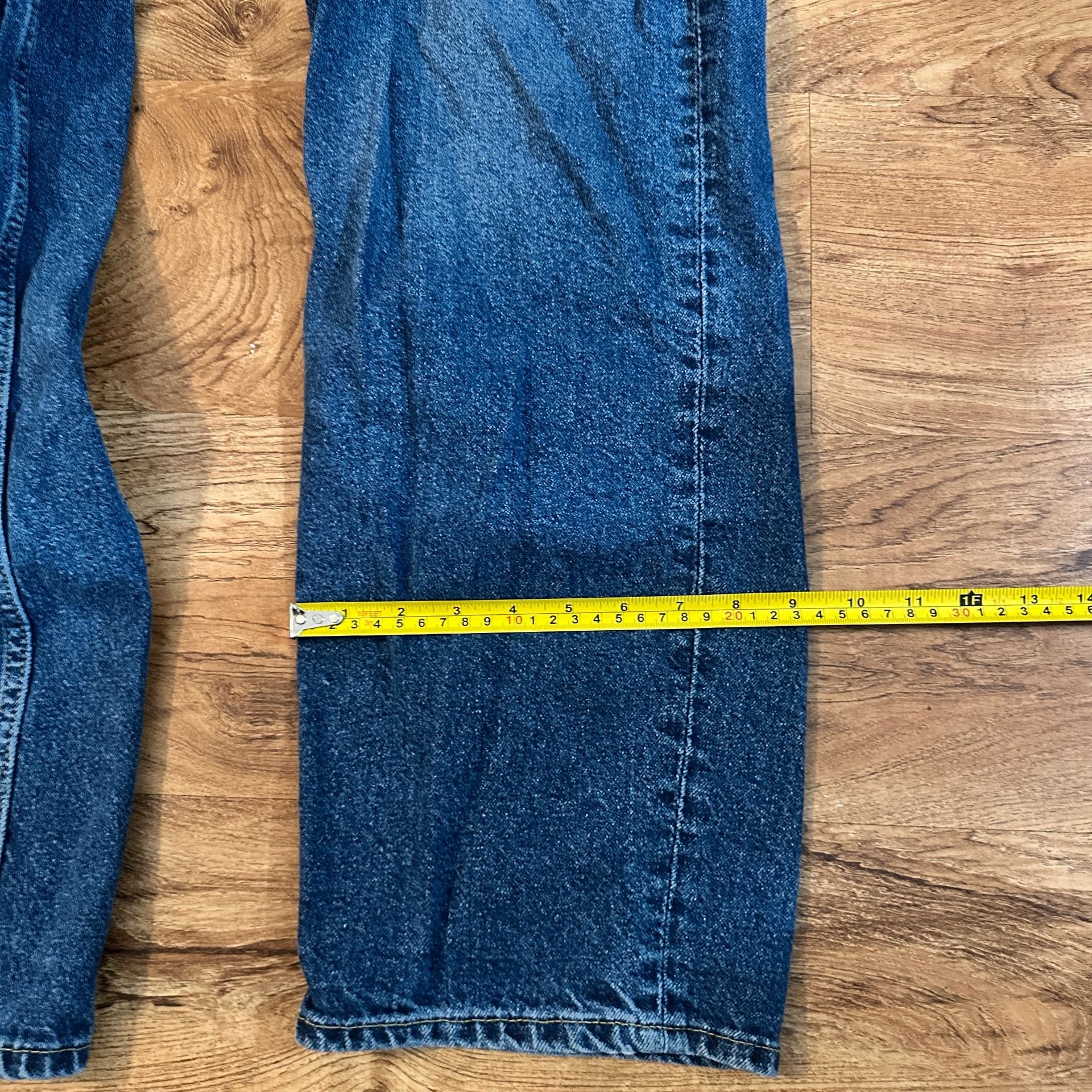 H&M 90's Baggy Jeans Size US 14 Blue Denim Recycled Collection 5