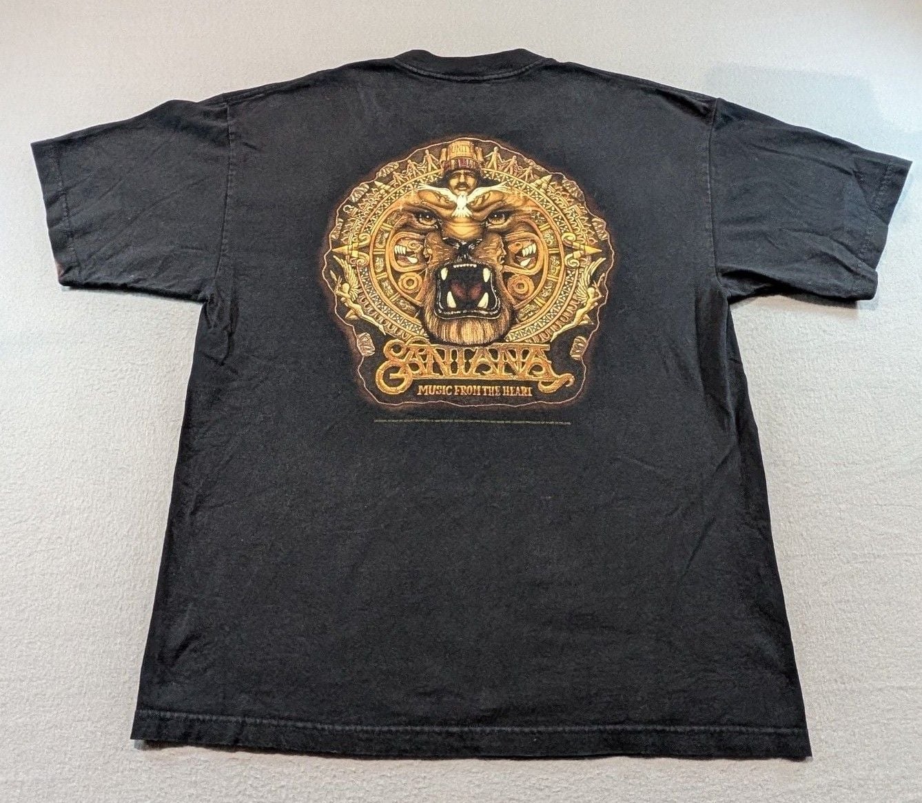 Santana de Aztlan Music From the Heart Concert T-Shirt Black Graphic 7