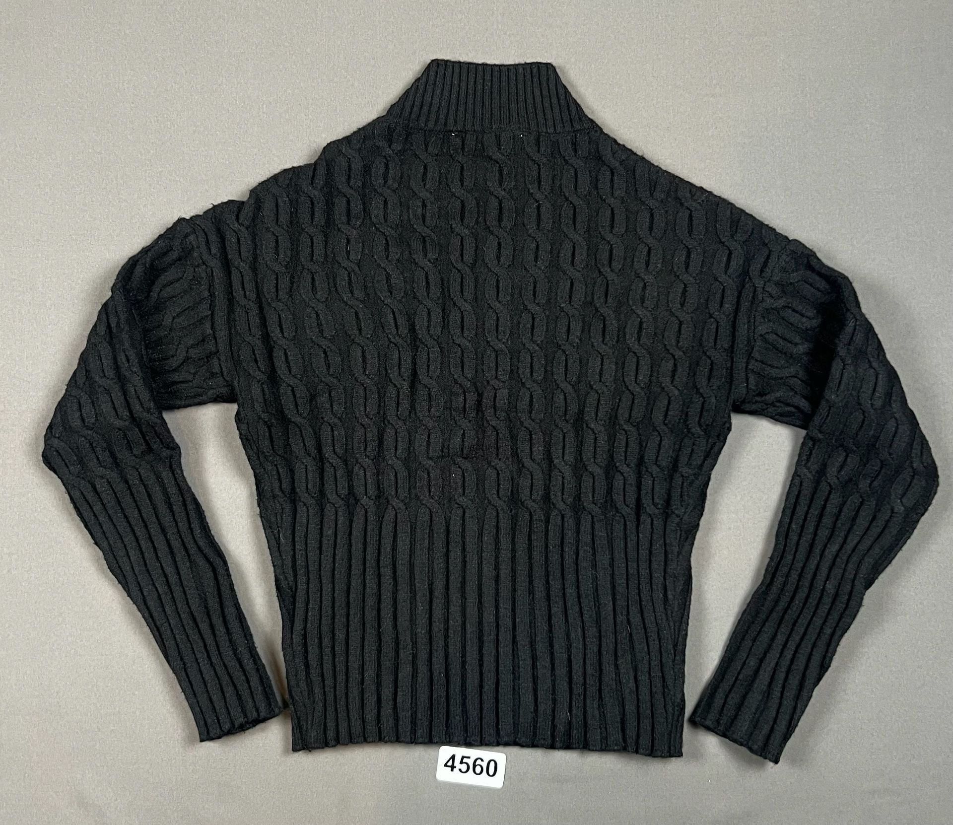 Jason Wu Cable Knit Turtleneck Sweater Size XS Black Long Sleeve 7