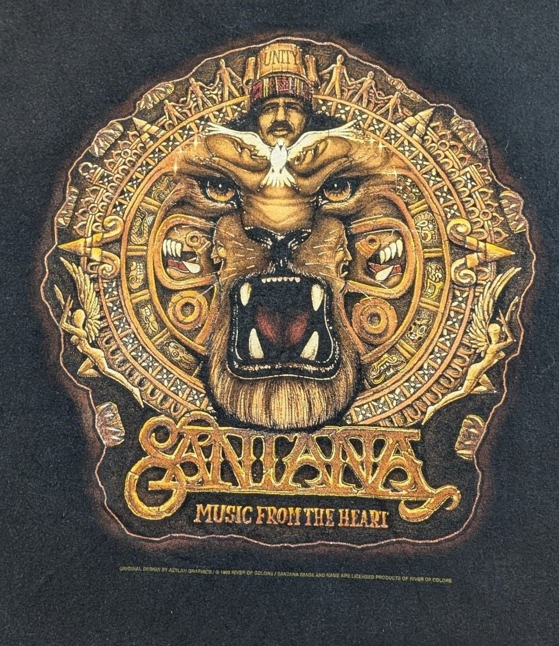 Santana de Aztlan Music From the Heart Concert T-Shirt Black Graphic 8