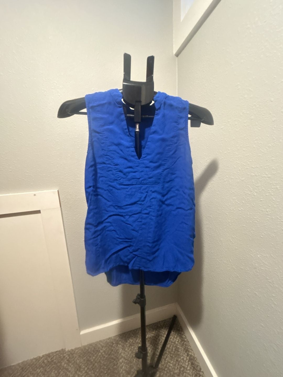 Madewell Inlet Popover Tank Top Size XS Royal Blue V-Neck Sleeveless 2