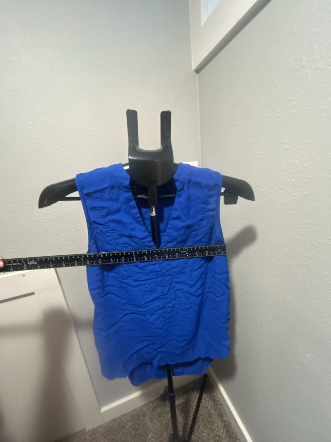Madewell Inlet Popover Tank Top Size XS Royal Blue V-Neck Sleeveless 3