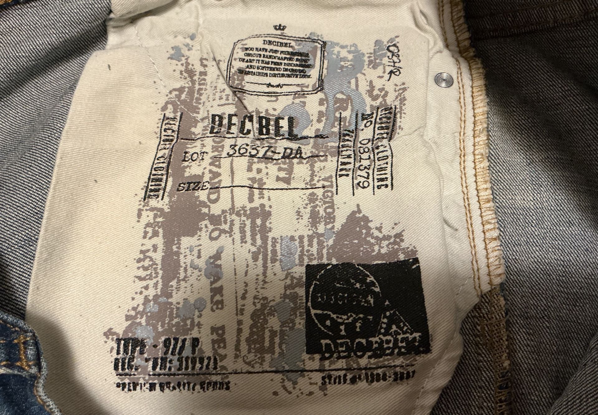 Decibel Distressed Paint Splatter Cargo Denim Jeans Paint 12