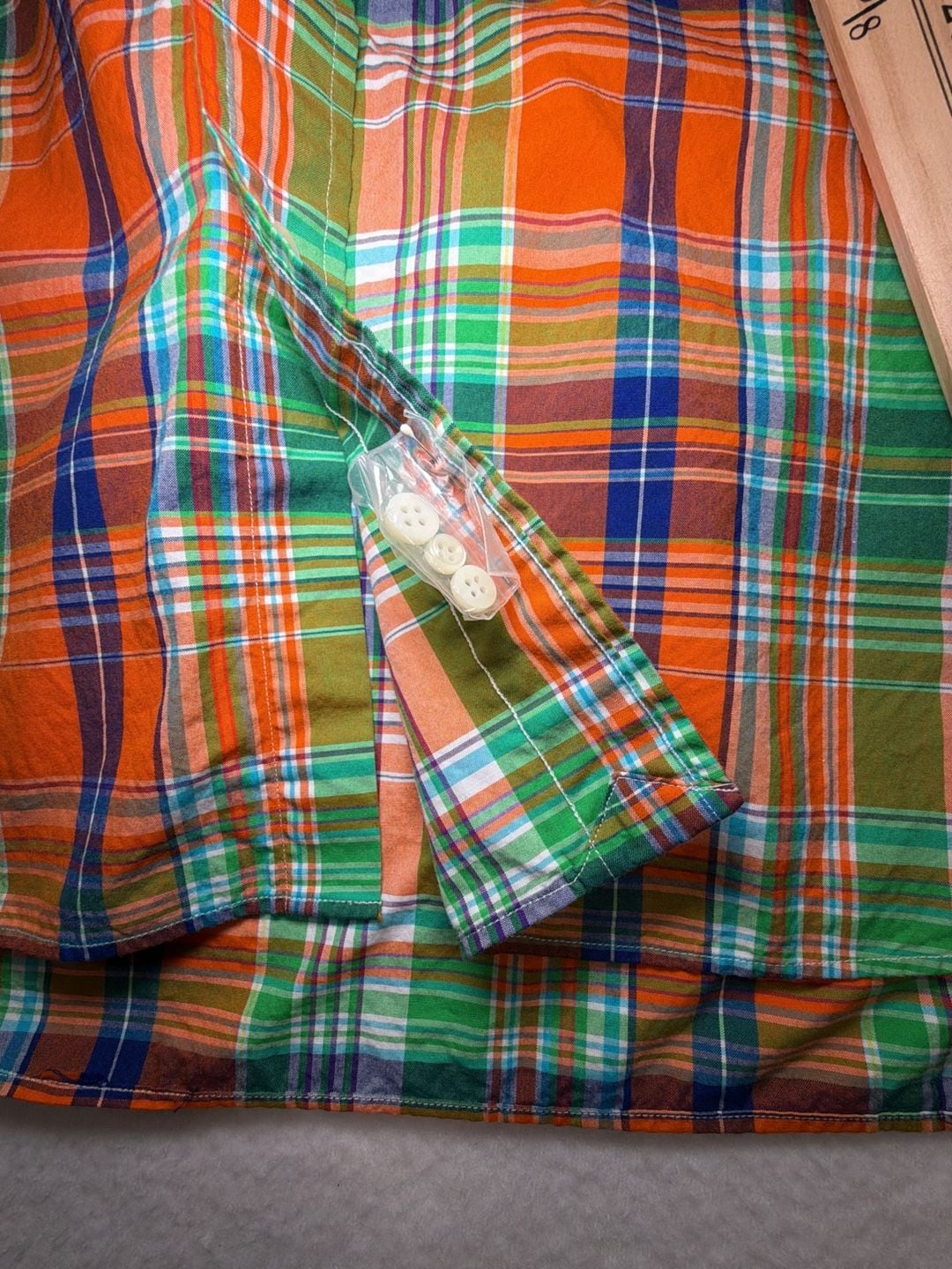 Ralph Lauren Men’s 2XB Plaid Button Down Shirt Orange Green Preppy Fall Classic 7