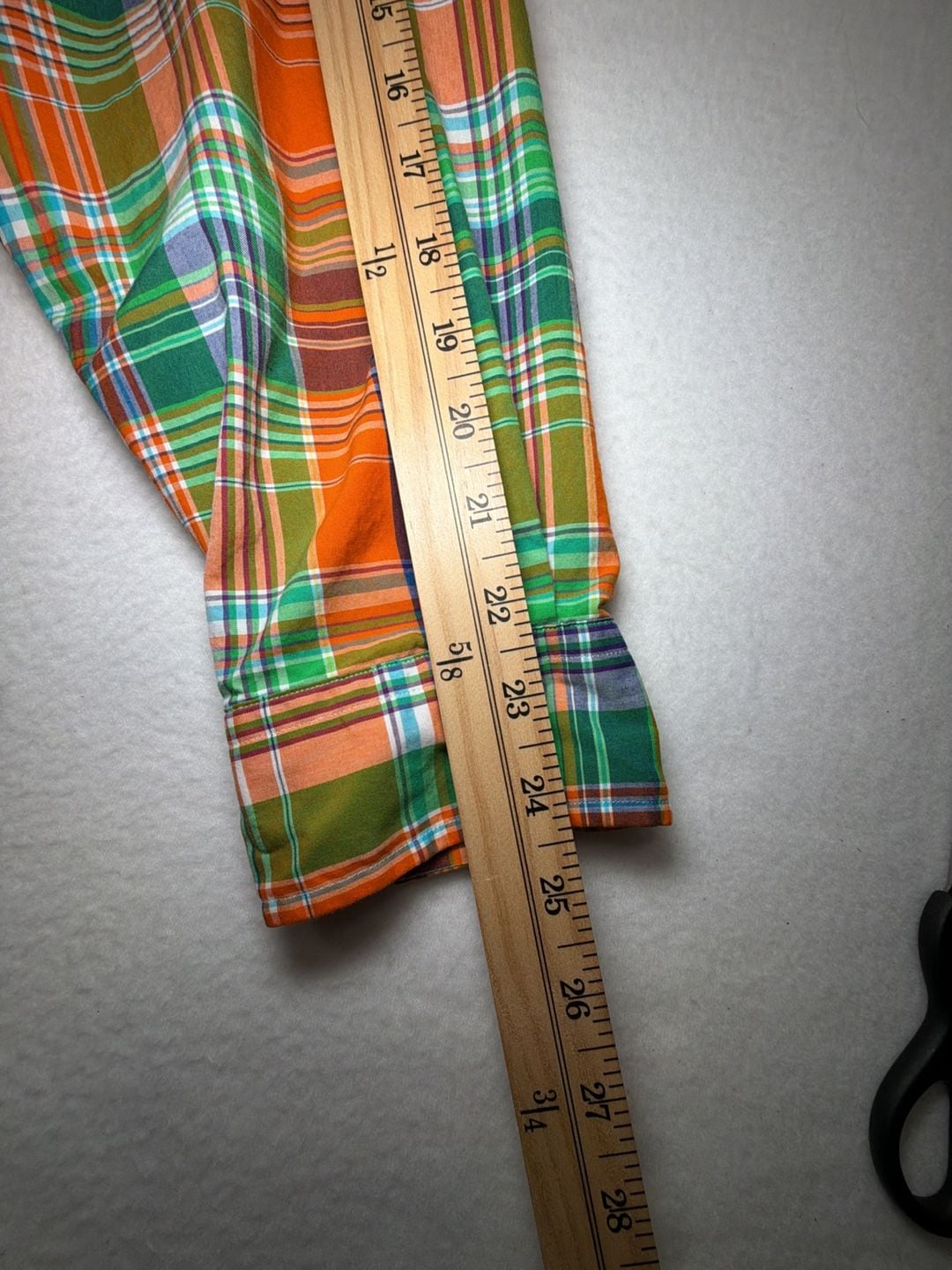 Ralph Lauren Men’s 2XB Plaid Button Down Shirt Orange Green Preppy Fall Classic 10