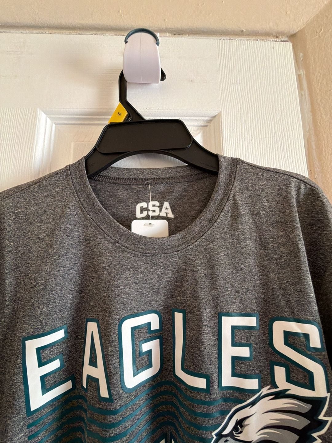 CSA NFL Team Apparel Philadelphia Eagles Football T-Shirt Gray 7
