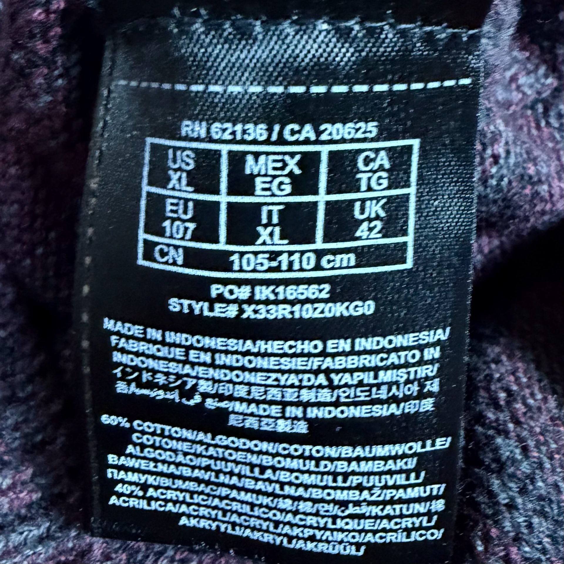 Guess Henley Sweater Size XL Maroon Black Striped Knit Pullover 7