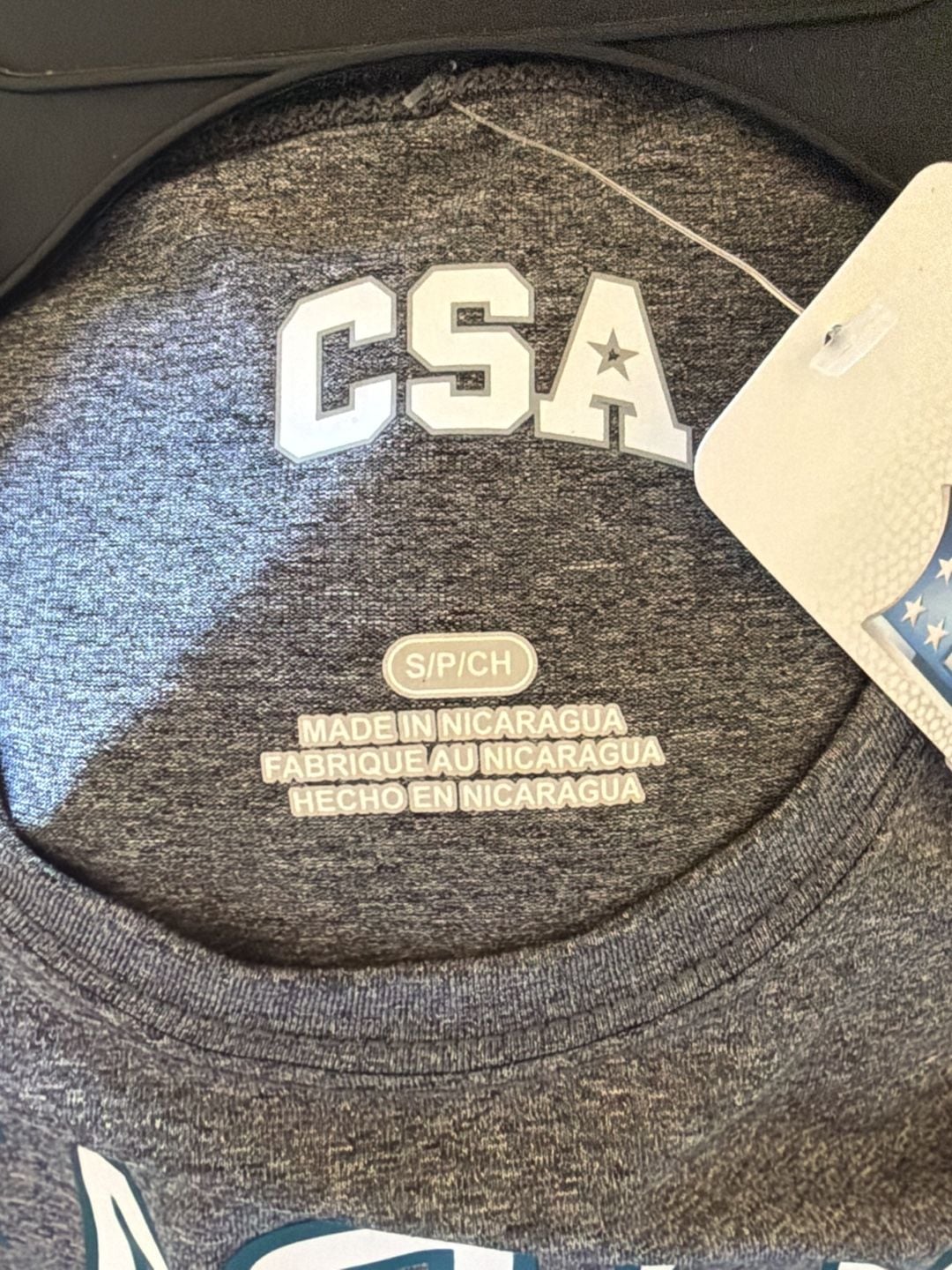 CSA NFL Team Apparel Philadelphia Eagles Football T-Shirt Gray 9