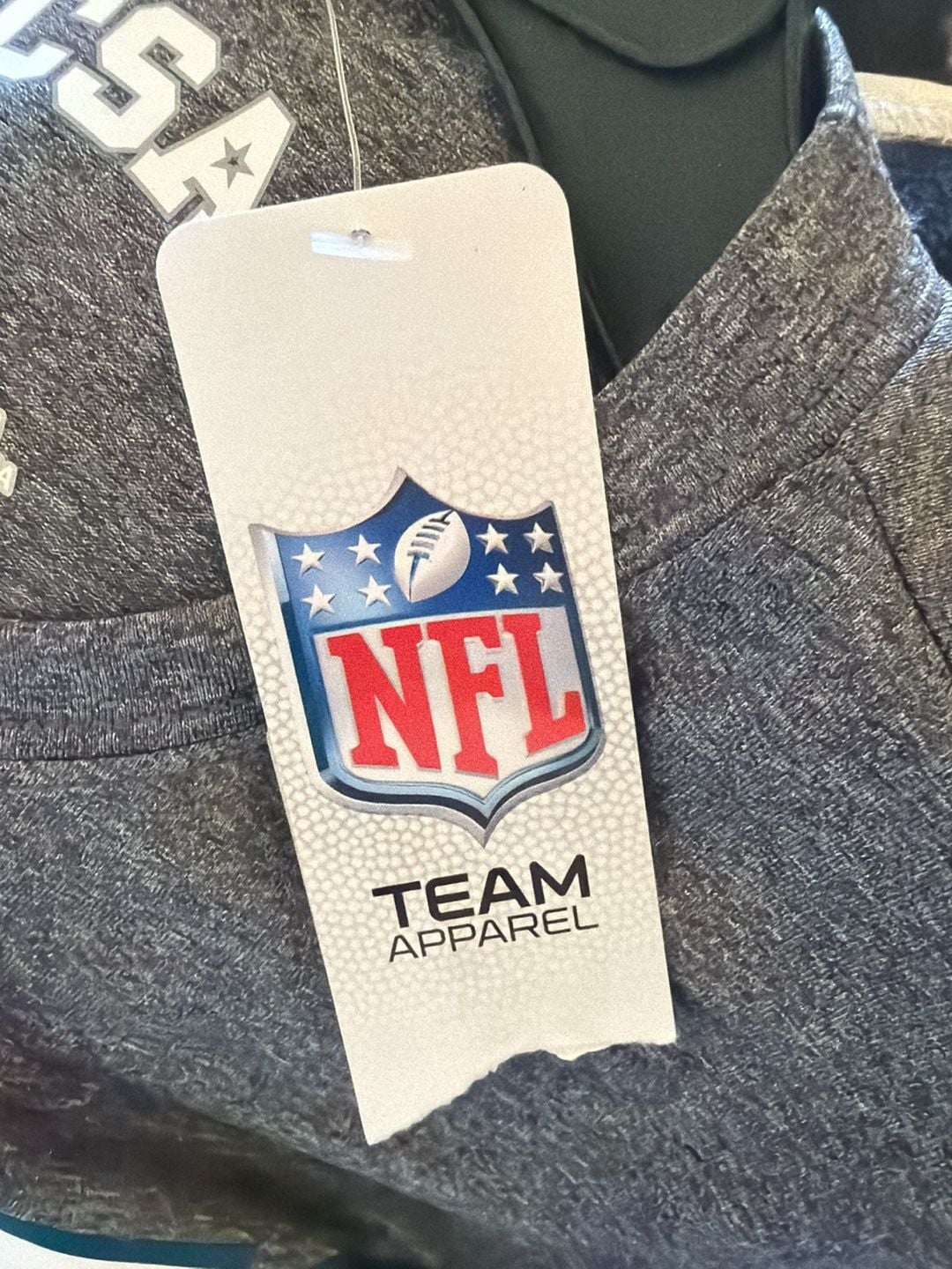 CSA NFL Team Apparel Philadelphia Eagles Football T-Shirt Gray 10