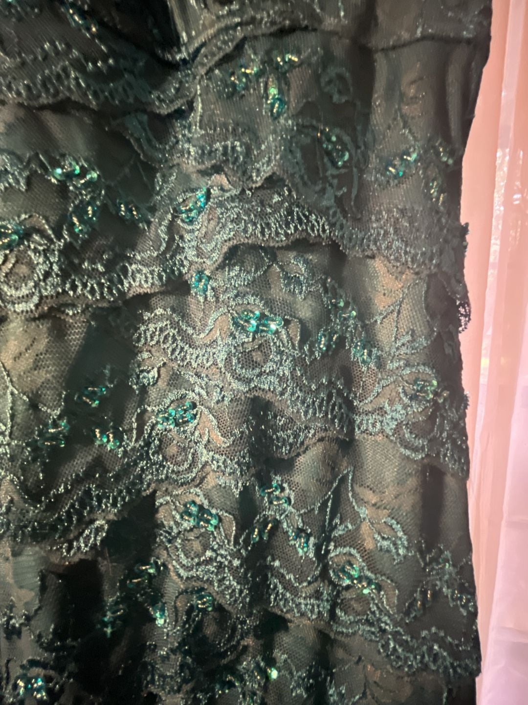 Marina Beaded Lace Dress Size 12 Green 3