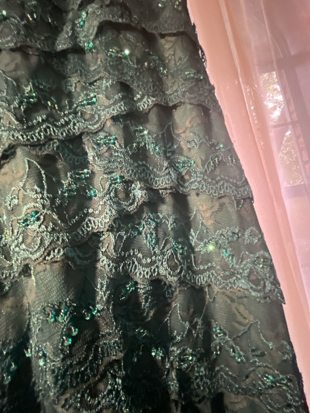 Marina Beaded Lace Dress Size 12 Green 8