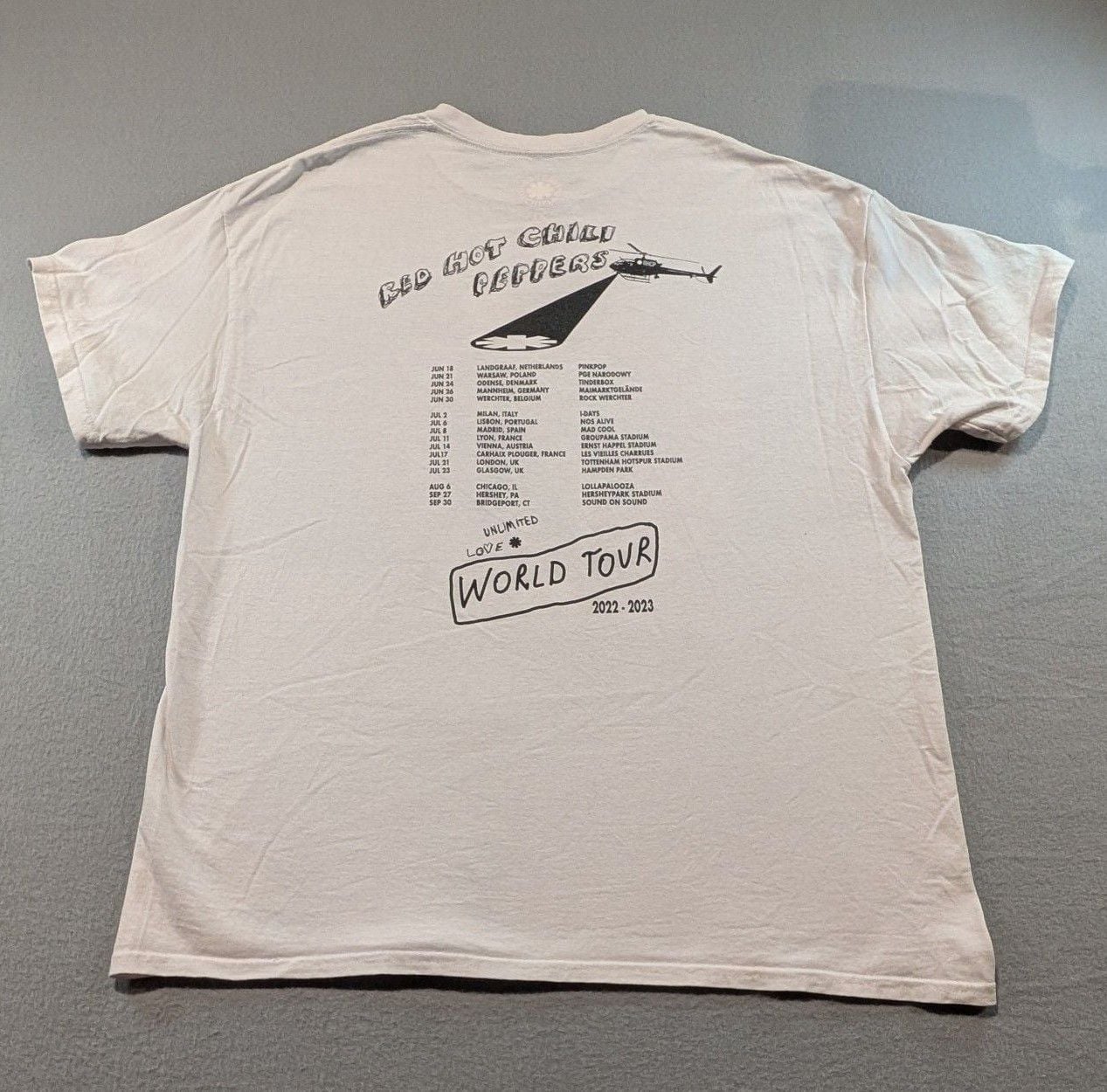 Red Hot Chili Peppers Unlimited Love World Tour T-Shirt Size XL 6