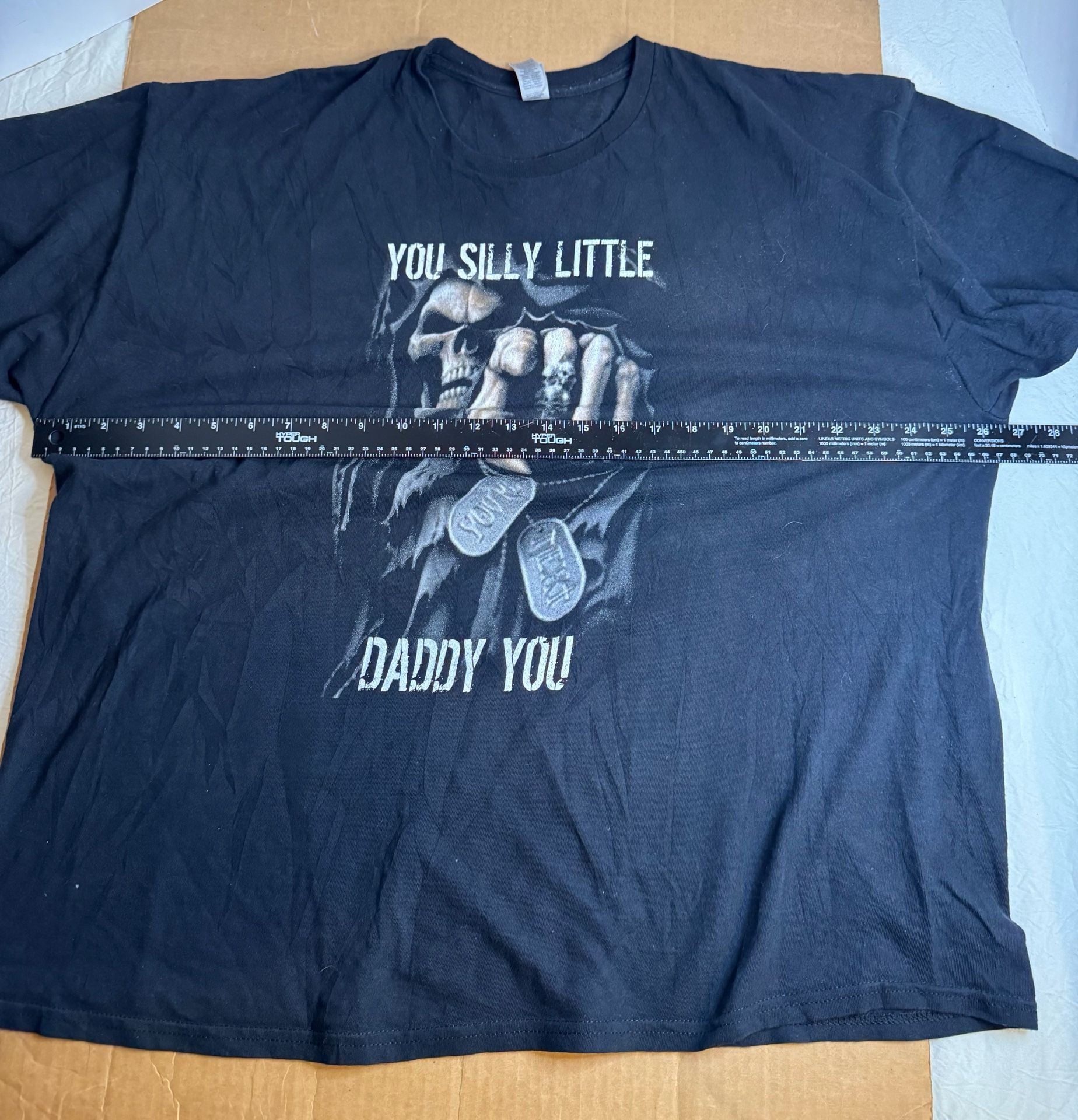 Graphic T-Shirt Size 2XL Black Grim Reaper You Silly Little Gildan 8