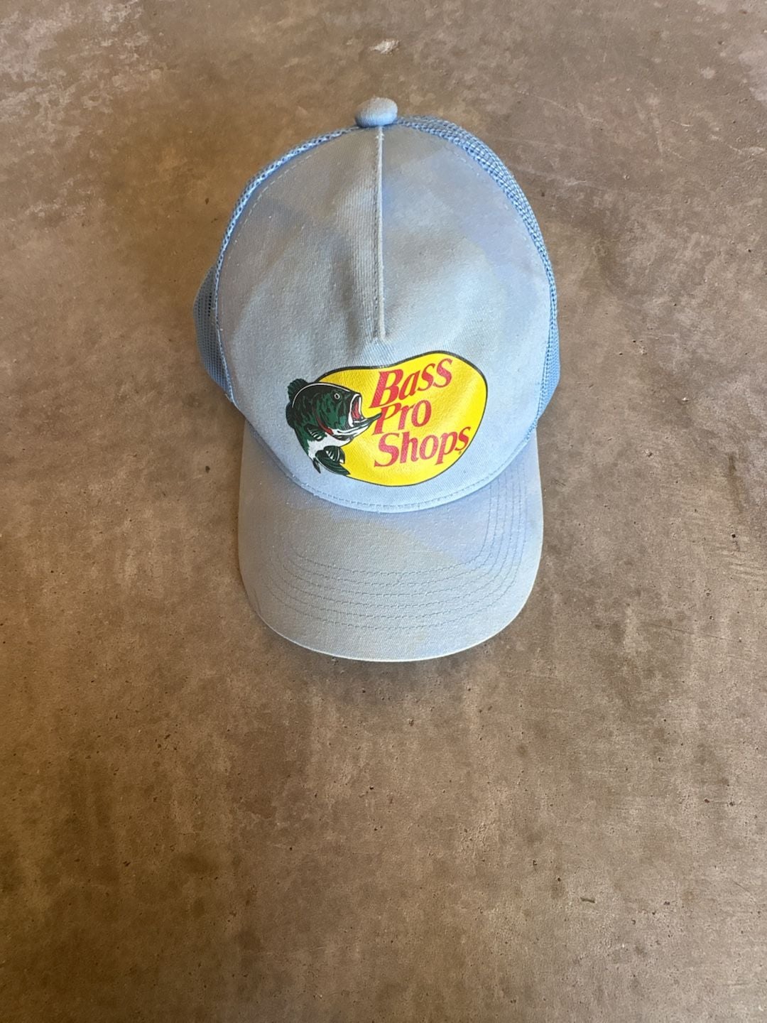 Bass Pro Shops Trucker Hat Light Blue Mesh Snapback 2