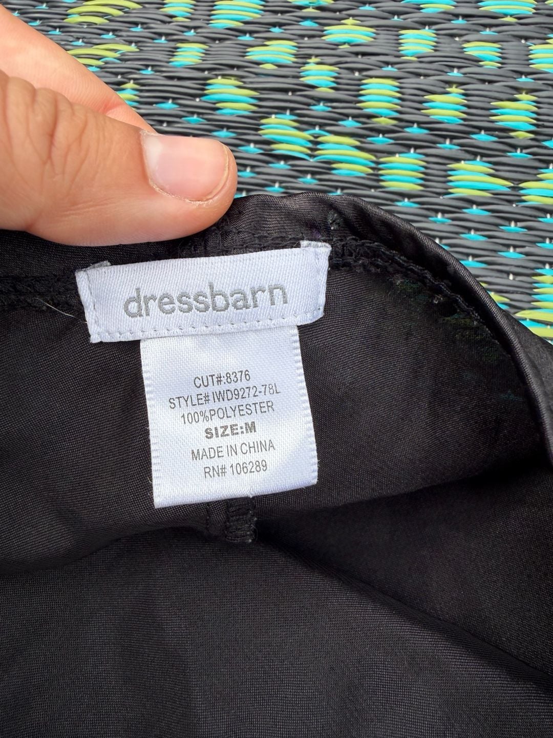 dressbarn Halter Top Size M Black Polka Dot Poly V-Neck Swing 5