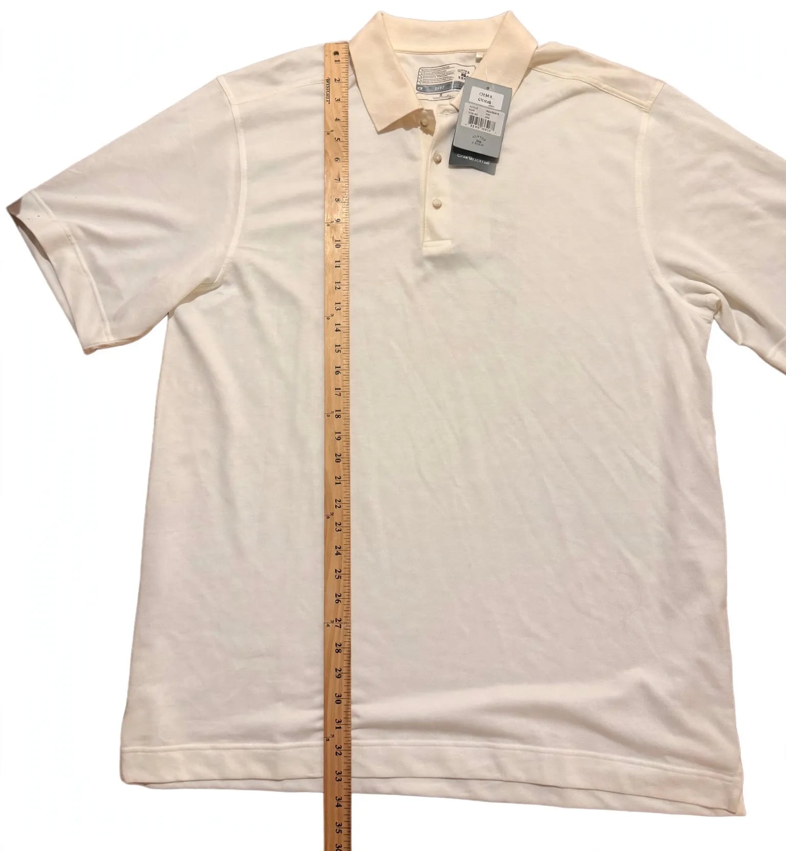 Cutter & Buck CB DryTec Luxe Polo Men XXL Cream NWT Golf Performance Shirt 7