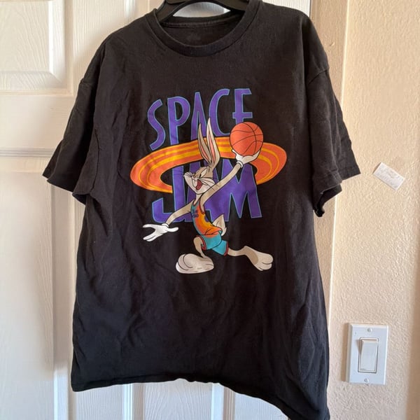 Space Jam Bugs Bunny Movie Graphic T-Shirt Black