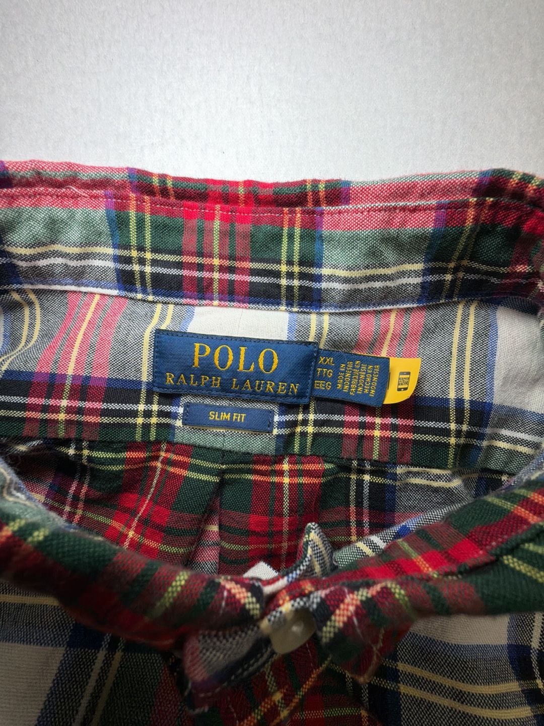 Polo Ralph Lauren XXL Plaid Button Down Shirt Christmas Holiday Preppy Classic 5