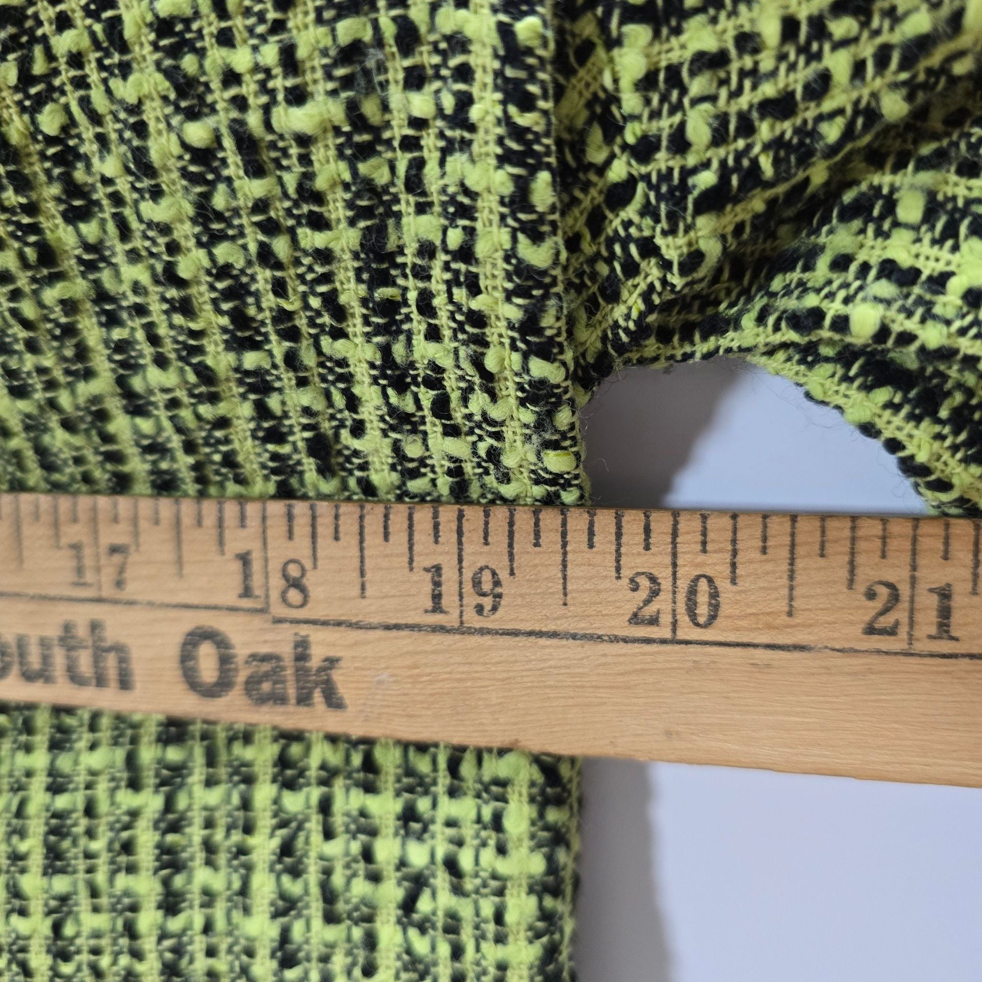 Evan-Picone Tweed Jacket Size 14 Lime Green 5