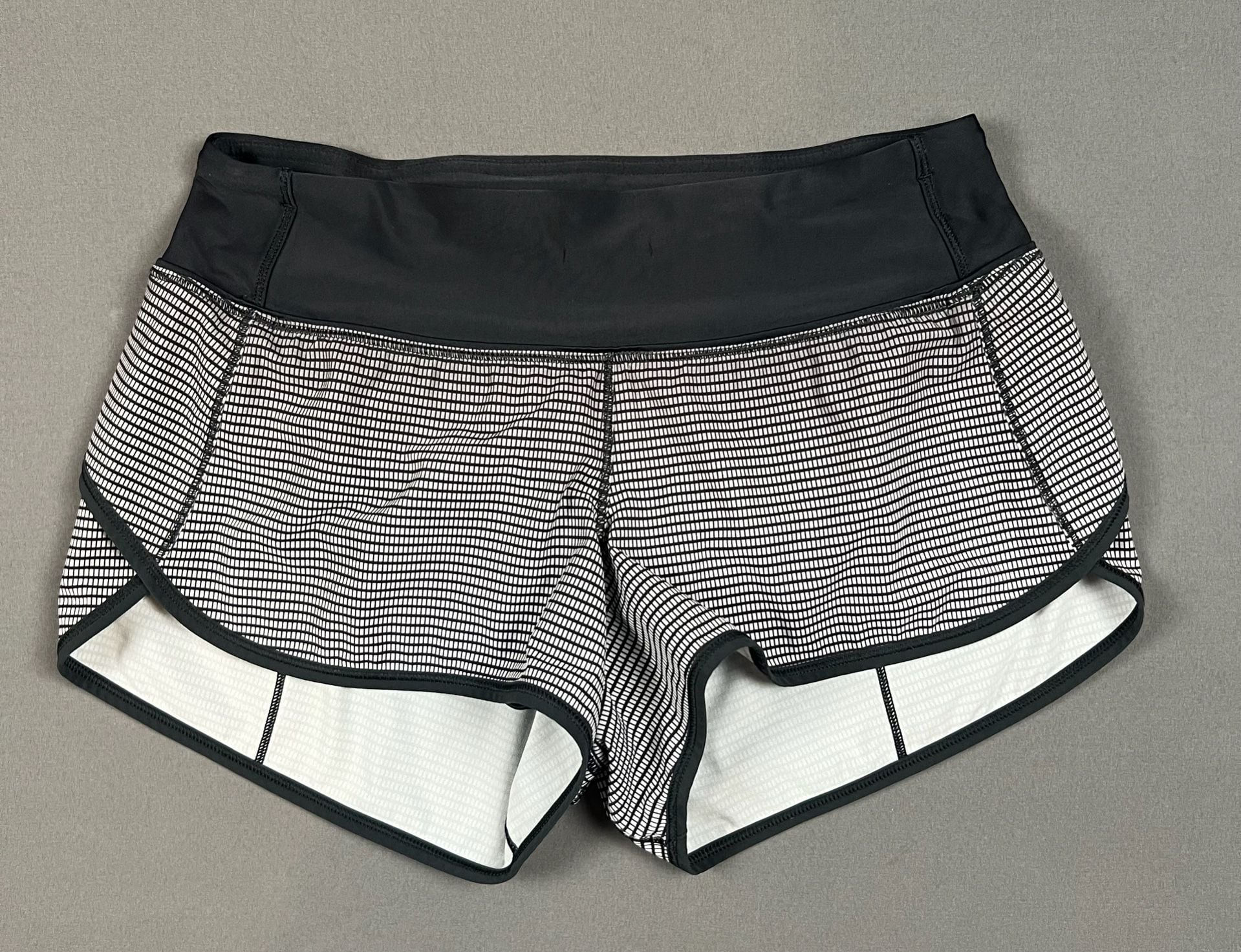 Lululemon Speed Up Shorts Black White Checkered 2