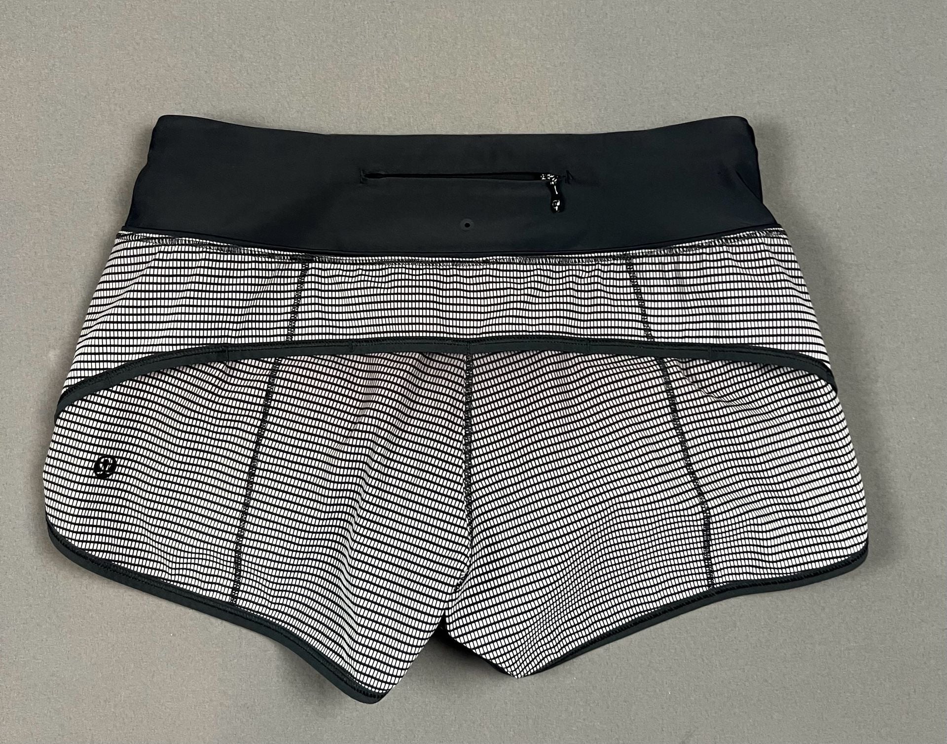 Lululemon Speed Up Shorts Black White Checkered 3