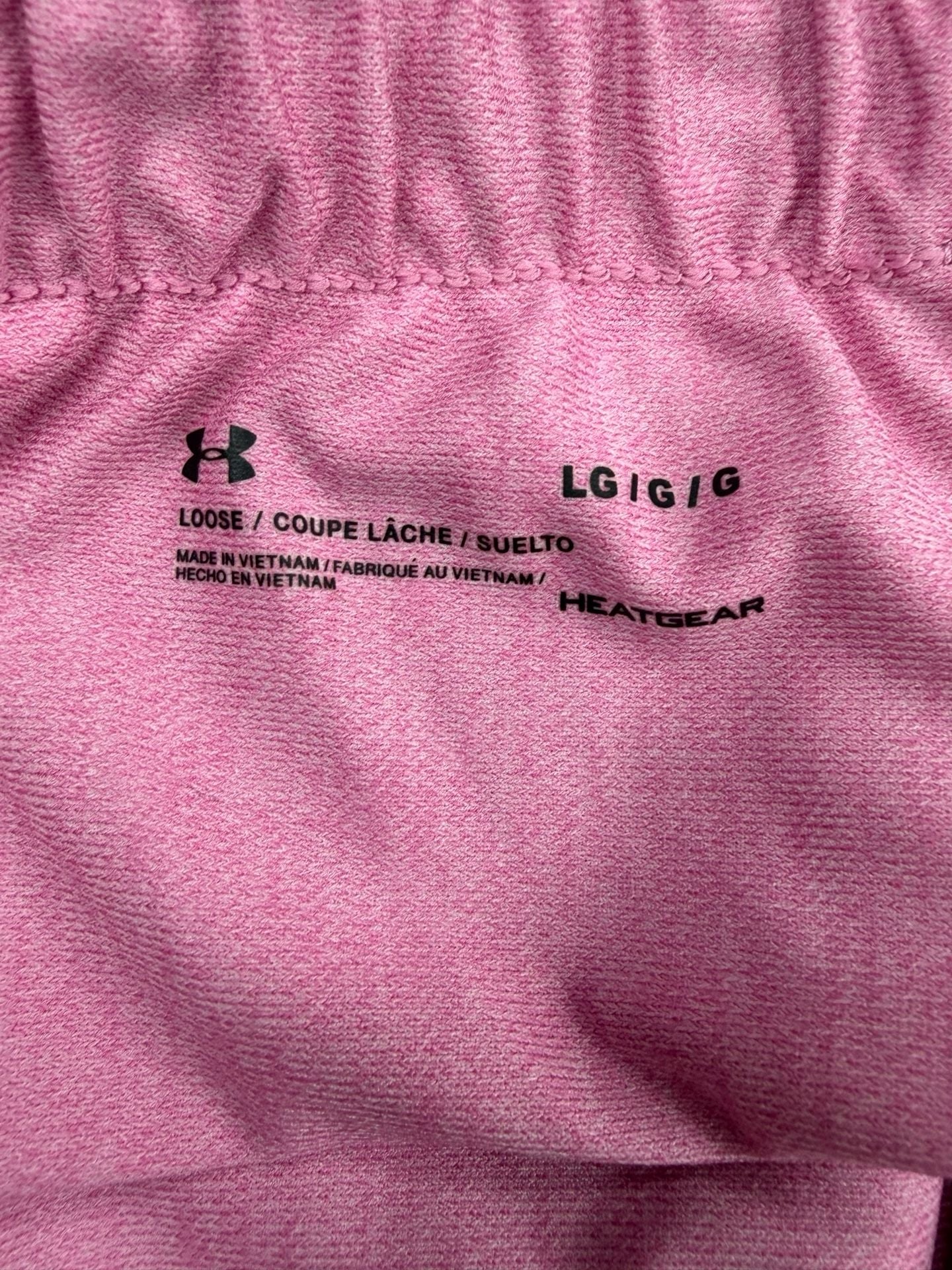 Under Armour Play Up Twist 3.0 Shorts Size LG Pink HeatGear 5