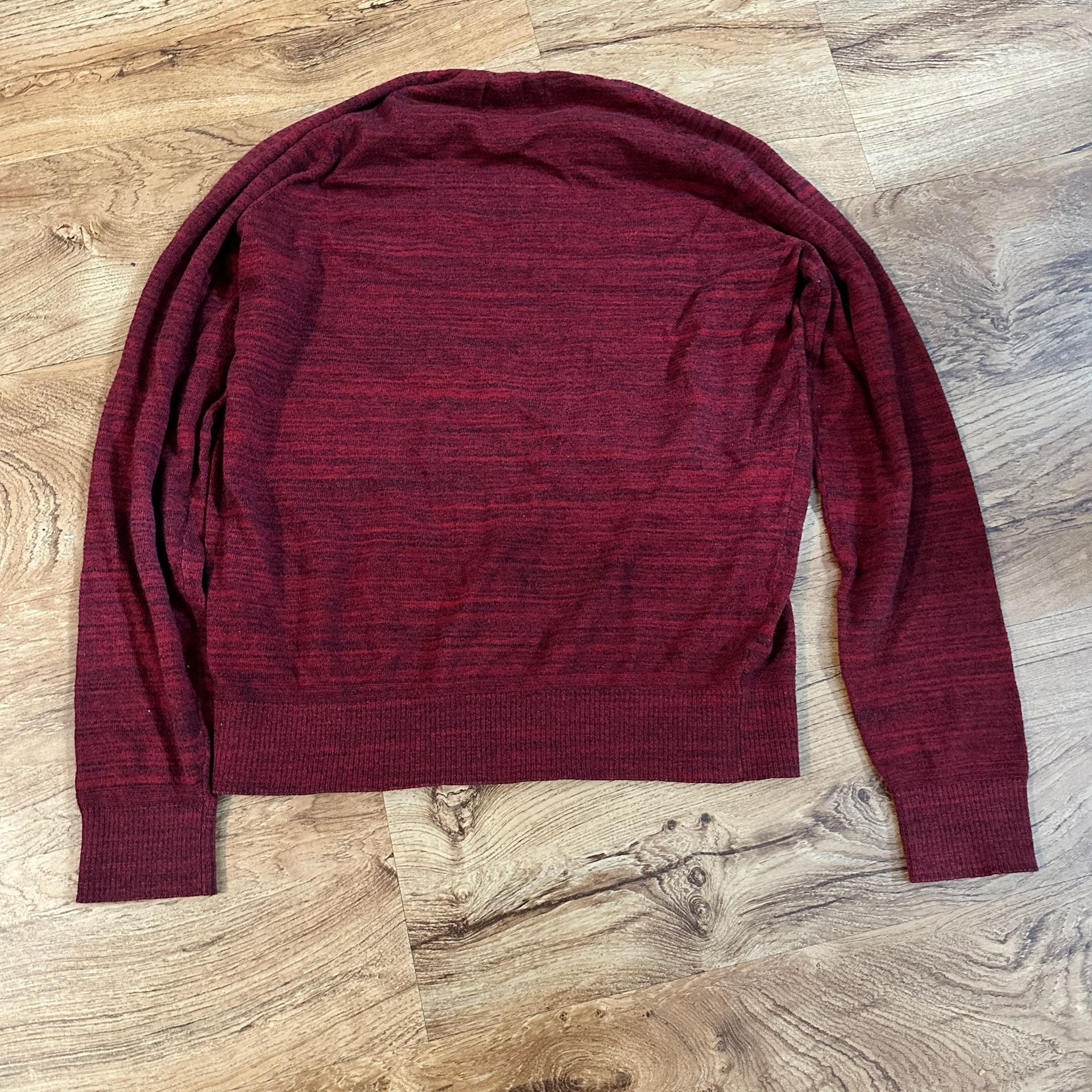 American Eagle Outfitters Sweater Red Marled Long Sleeve Pullover 6
