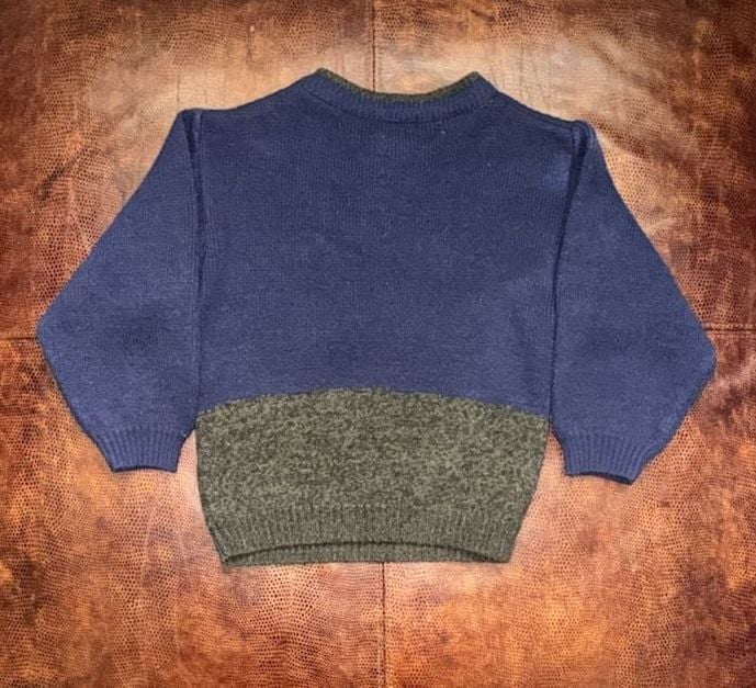 Covington Bulldozer Sweater Size M (5-6) Kids Blue Graphic Knit 4