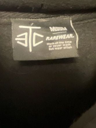 Etcetera Rarewear Hoodie Size Medium Black Graphic Pullover 4