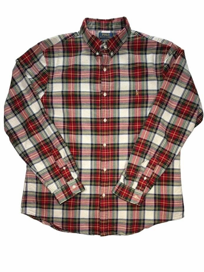 Polo Ralph Lauren XXL Plaid Button Down Shirt Christmas Holiday Preppy Classic 3