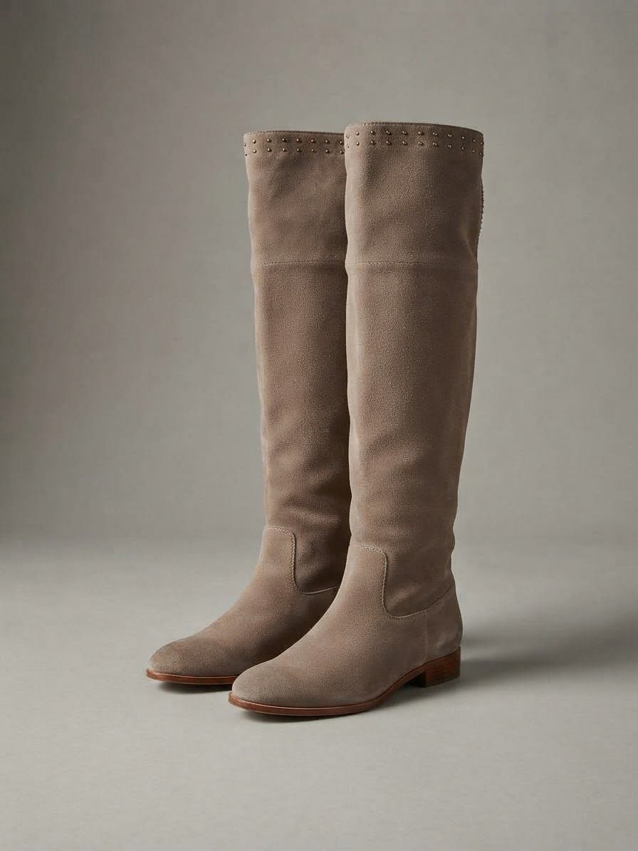 Kelsi Dagger Brooklyn Logan Suede Over The Knee Boots Fawn 2