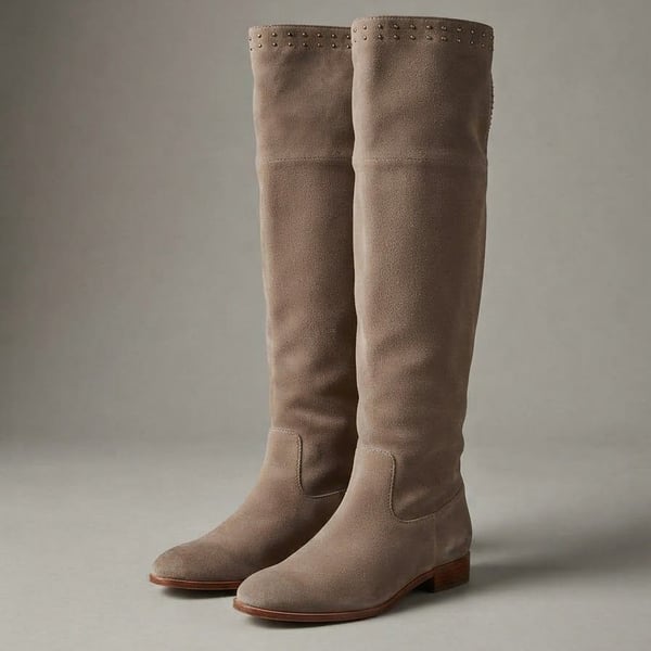 Kelsi Dagger Brooklyn Logan Suede Over The Knee Boots Fawn