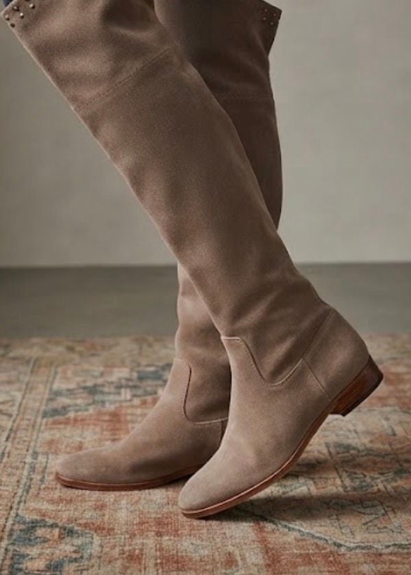 Kelsi Dagger Brooklyn Logan Suede Over The Knee Boots Fawn 3