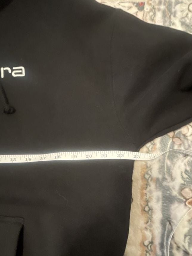 Etcetera Rarewear Hoodie Size Medium Black Graphic Pullover 7