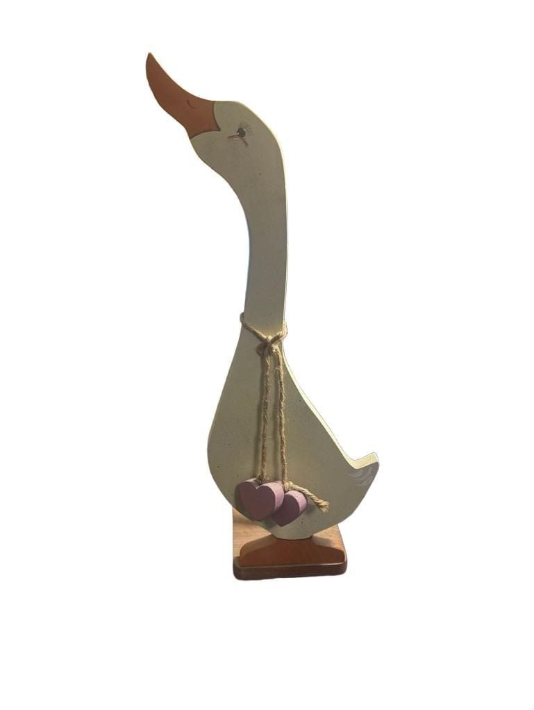 Wooden Goose Toilet Paper Holder 24” Country Farmhouse Primitive Heart Decor 1