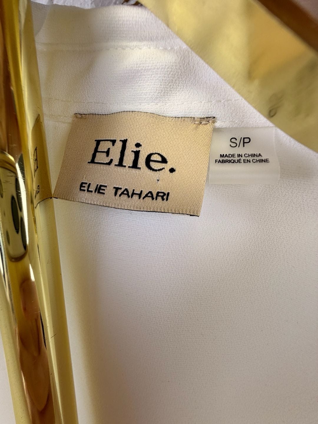 Elie Tahari Sleeveless Button Front Shirt Size S/P White 4