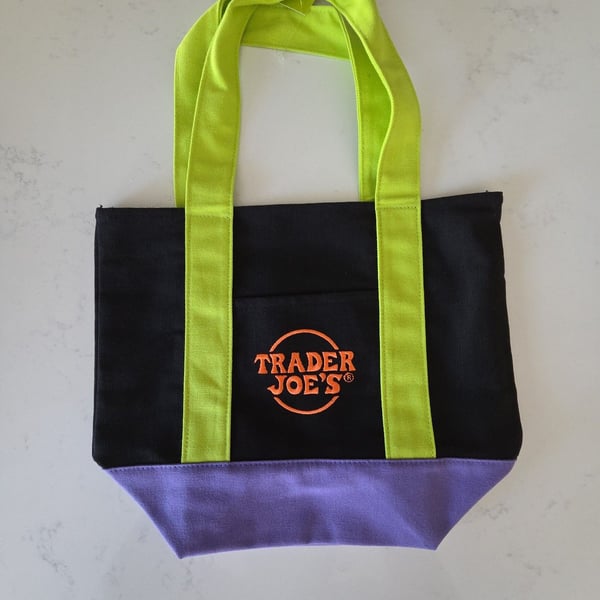 Trader Joe's Trick Or Treat Canvas Tote Bag New