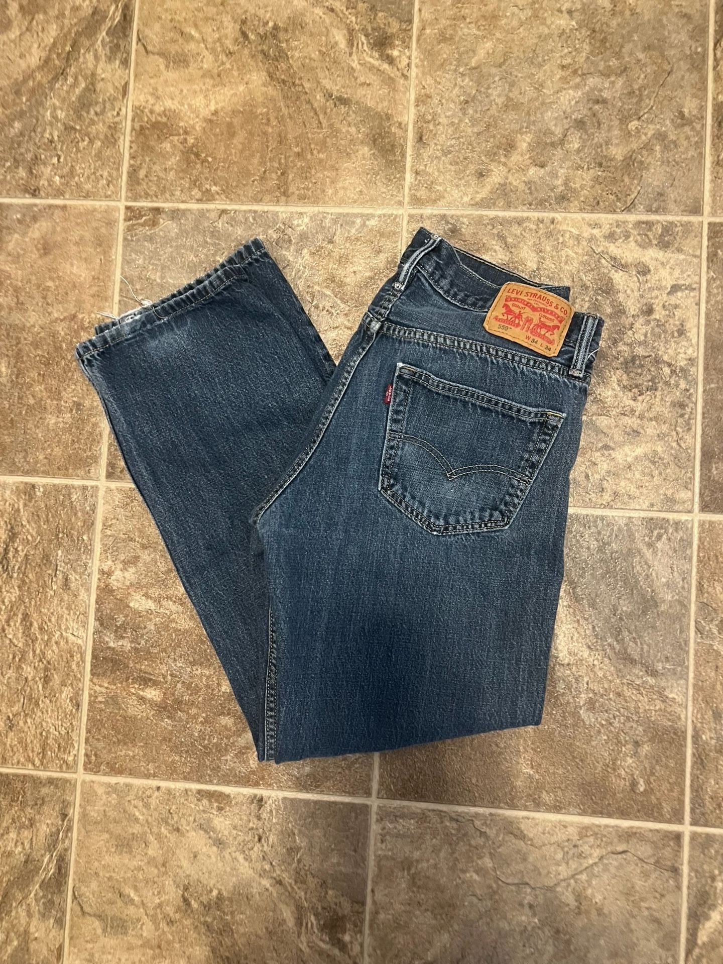 Levi's 559 Relaxed Straight Jeans Size 34x30 Blue Denim 2