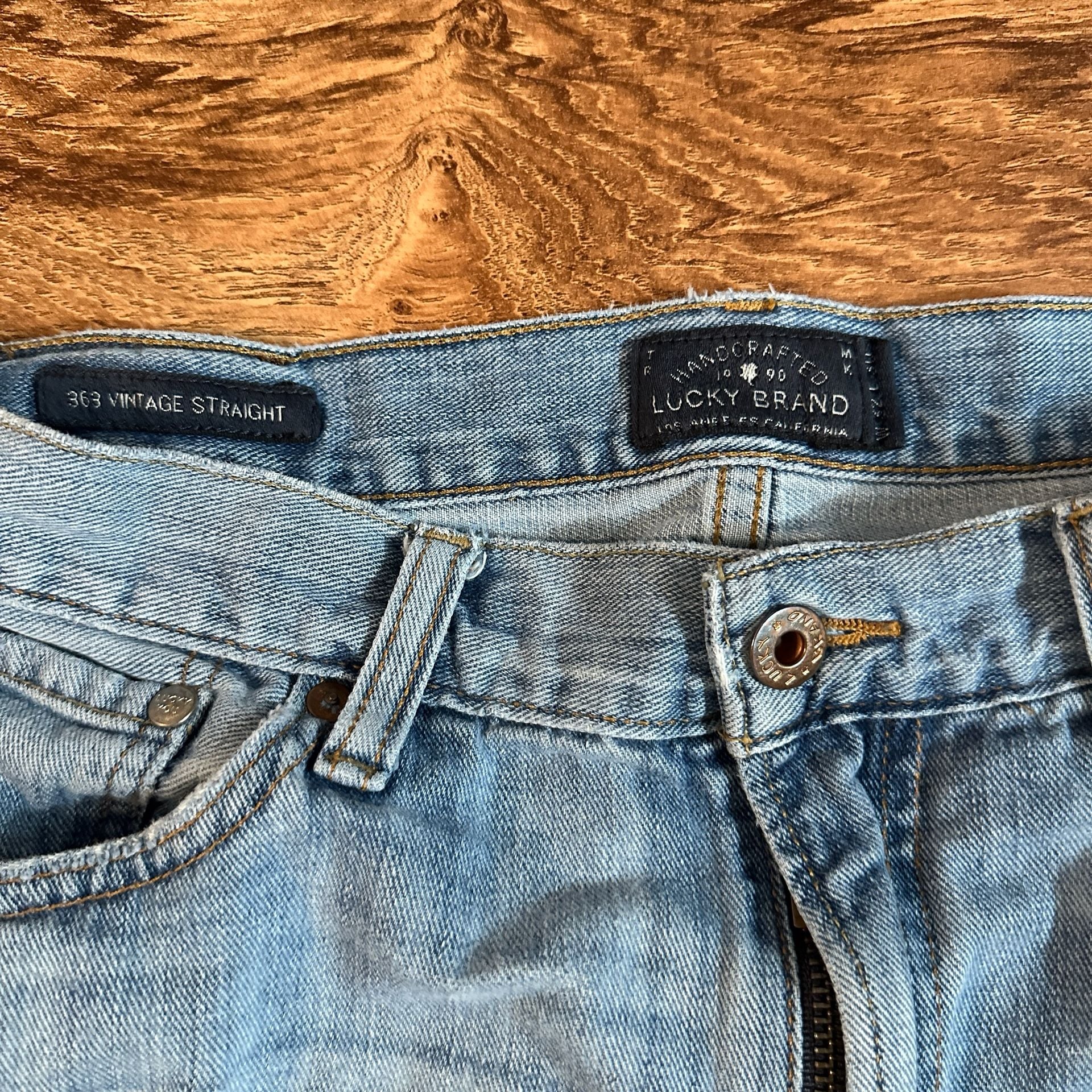Lucky Brand 363 Vintage Straight Size 32x30 Blue Denim Jeans 3