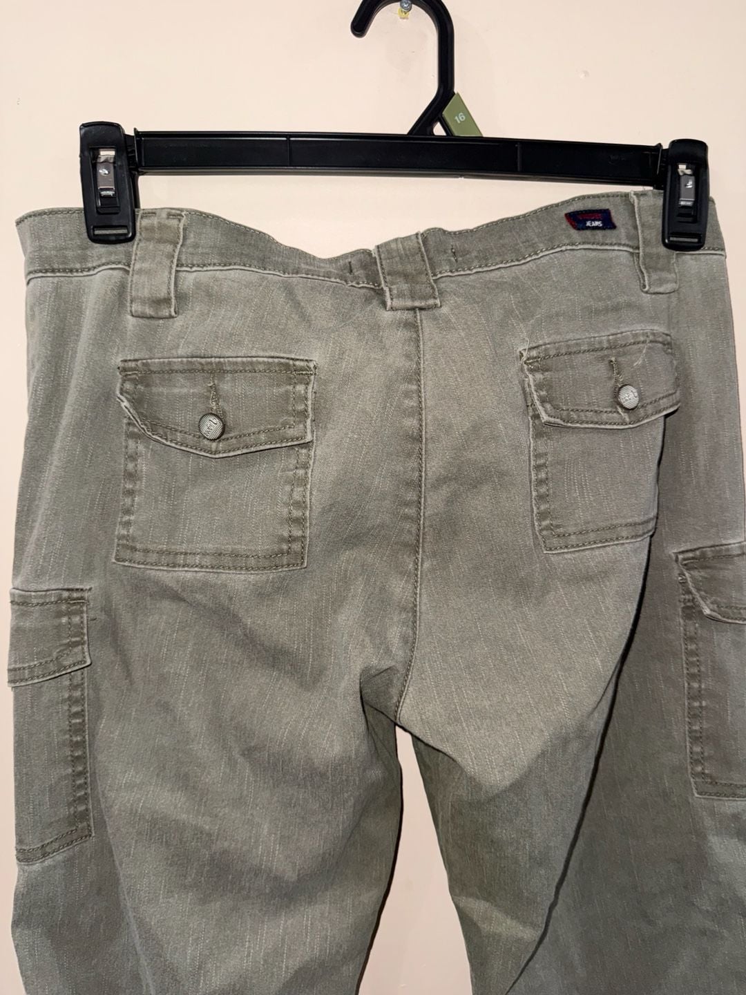 Vigoss Cargo Pants Size 9/10 Olive Green Utility Ruched Drawstring 8